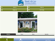 Tablet Screenshot of handelwithcarevet.com